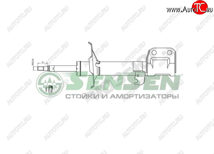 4 649 р. Левый амортизатор передний SENSEN Toyota Avensis T250 седан дорестайлинг (2003-2006)  с доставкой в г. Белгород