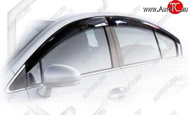 2 299 р. Дефлектора окон CA-Plastic Toyota Avensis T270 седан 1-ый рестайлинг (2011-2015) (Classic полупрозрачный)  с доставкой в г. Белгород