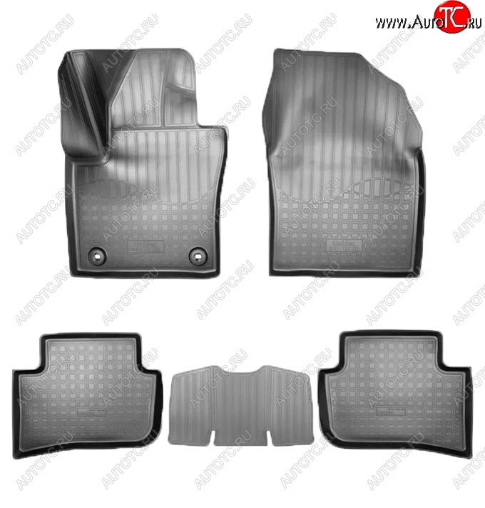 2 789 р. Коврики салонные Noplast (3D, полный привод) Toyota C-HR NGX10, ZGX10 дорестайлинг (2016-2019) (Черные)  с доставкой в г. Белгород