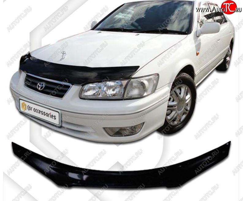 2 199 р. Дефлектор капота  Camry V20-V25 CA-Plastic Toyota Camry XV20 (1999-2001) (Classic черный, Без надписи)  с доставкой в г. Белгород