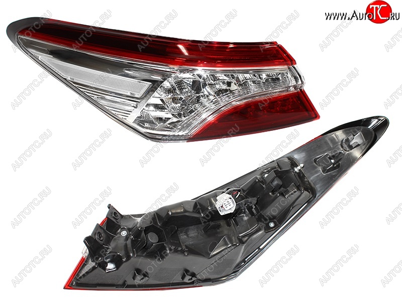 6 349 р. Левый фонарь (внешний/диодный) (рестайлинг) SAT Toyota Camry XV70 дорестайлинг (2017-2021)  с доставкой в г. Белгород