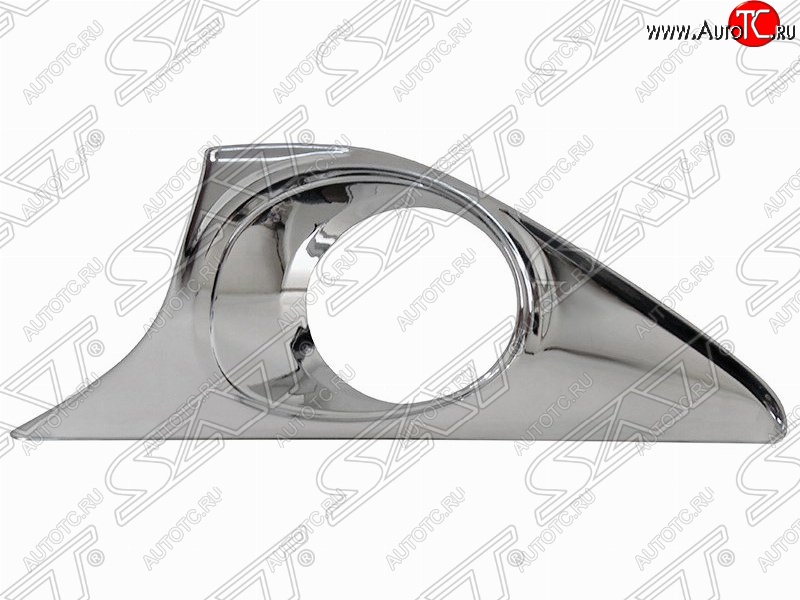 399 р. Левая рамка противотуманной фары SAT (хром) Toyota Camry XV50 дорестайлинг (2011-2014)  с доставкой в г. Белгород