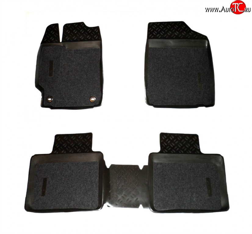 3 679 р. Комплект ковриков в салон Aileron 4 шт. (полиуретан, покрытие Soft) Toyota Camry XV50 дорестайлинг (2011-2014)  с доставкой в г. Белгород