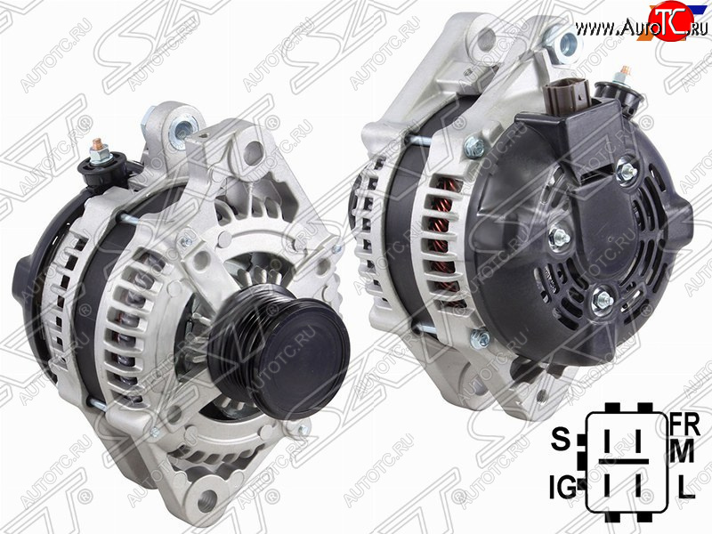 10 399 р. Генератор SAT (12V, 100A, 3,0/3,5/2GRFE/4GR-FSE) Lexus GX460 J150 дорестайлинг (2009-2013)  с доставкой в г. Белгород