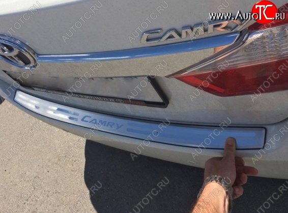 4 199 р. Защитная накладка на задний бампер СТ Toyota Camry XV55 1-ый рестайлинг (2014-2017)  с доставкой в г. Белгород