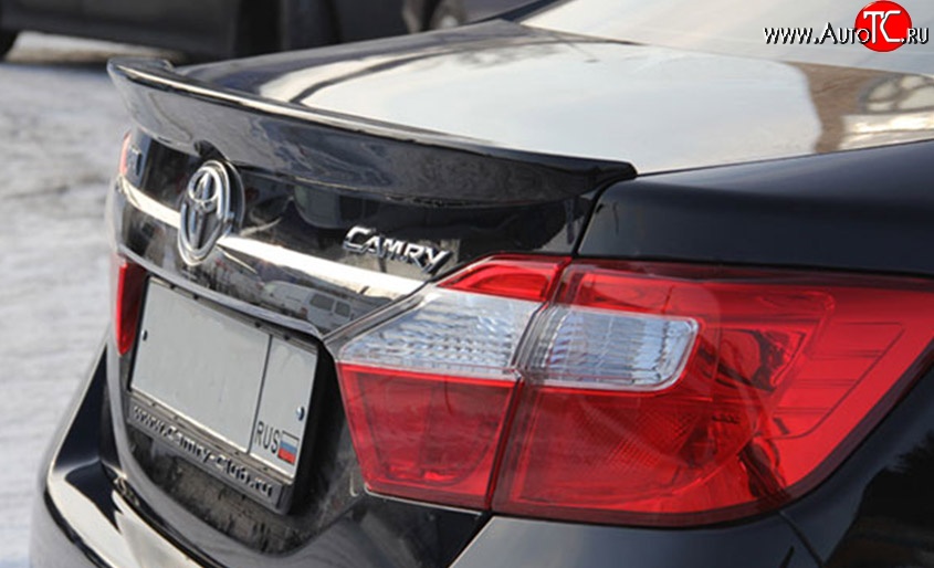 2 349 р. Лип спойлер M-VRS Toyota Camry XV55 1-ый рестайлинг (2014-2017) (Неокрашенный)  с доставкой в г. Белгород