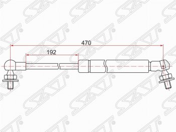 Газовый упор капота SAT Toyota Chaser  6 X100 - Mark 2  X90