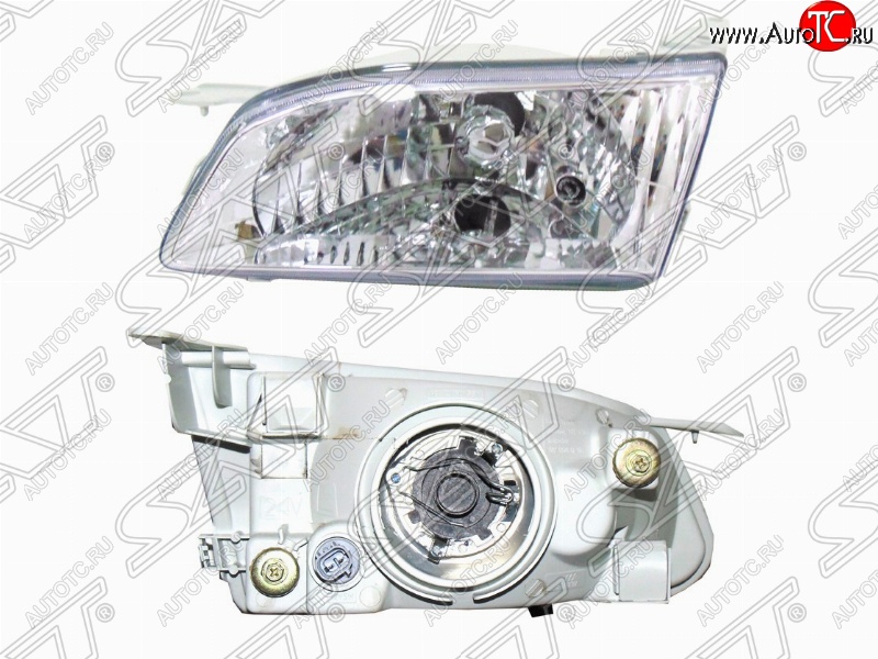 2 149 р. Правая фара SAT (хрусталь) Toyota Corolla E110 седан дорестайлинг (1997-2000)  с доставкой в г. Белгород