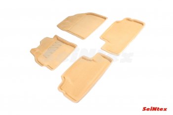 5 449 р. Комплект ворсовых ковриков в салон Seintex (3D) Toyota Corolla E140 седан дорестайлинг (2007-2010) (Черный)  с доставкой в г. Белгород. Увеличить фотографию 3