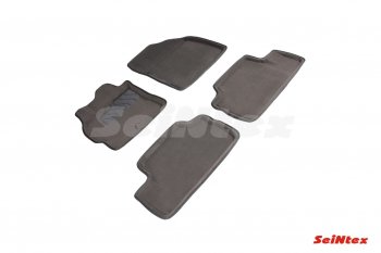 5 449 р. Комплект ворсовых ковриков в салон Seintex (3D) Toyota Corolla E140 седан дорестайлинг (2007-2010) (Черный)  с доставкой в г. Белгород. Увеличить фотографию 2