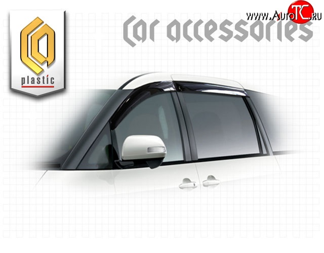 2 199 р. Дефлектора окон CA-Plastiс Toyota Estima AHR20,XR50 2-ой рестайлинг (2012-2016) (Classic полупрозрачный, Без хром.молдинга)  с доставкой в г. Белгород