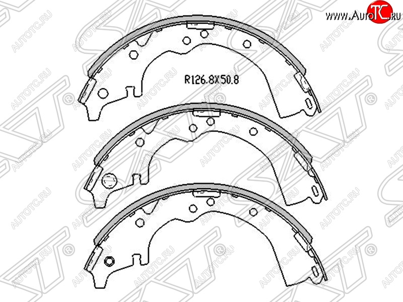 1 489 р. Колодки тормозные SAT (задние) Toyota Estima XR10,XR20 (1990-1999)  с доставкой в г. Белгород