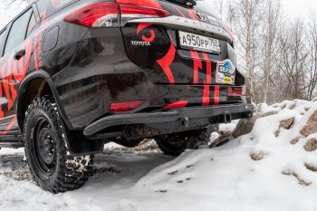 50 259 р. Бампер силовой задний РИФ Toyota Fortuner AN160 дорестайлинг (2015-2020) (С квадратом под фаркоп)  с доставкой в г. Белгород. Увеличить фотографию 9