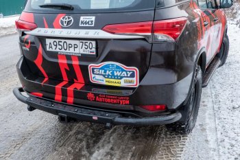 50 259 р. Бампер силовой задний РИФ Toyota Fortuner AN160 дорестайлинг (2015-2020) (С квадратом под фаркоп)  с доставкой в г. Белгород. Увеличить фотографию 11