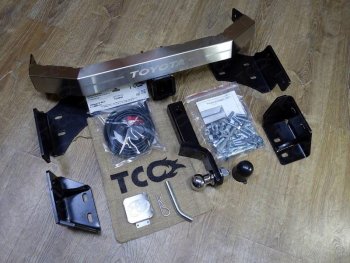 Фаркоп (тягово-сцепное устройство) TCC Тюнинг Toyota Fortuner  AN160 (2015-2025) дорестайлинг, рестайлинг (оцинкованный, шар Е)