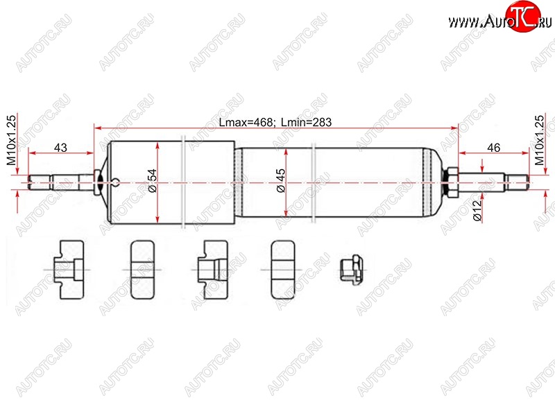 2 799 р. Амортизатор задний SAT (4WD)  Toyota Hiace  H100 (1993-2004) минивэн 1-ый рестайлинг (Япония), минивэн (Япония)  2-ой рестайлинг (LH=RH)  с доставкой в г. Белгород