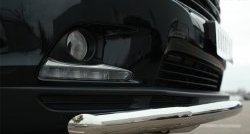 16 999 р. Одинарная защита переднего бампера диаметром 63 мм SLITKOFF  Toyota Highlander  XU50 (2013-2017) дорестайлинг  с доставкой в г. Белгород. Увеличить фотографию 4