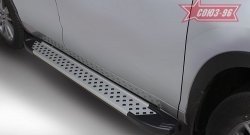 9 089 р. Пороги из алюминиевого профиля Souz-96  Toyota Highlander  XU50 (2013-2017) дорестайлинг  с доставкой в г. Белгород. Увеличить фотографию 3