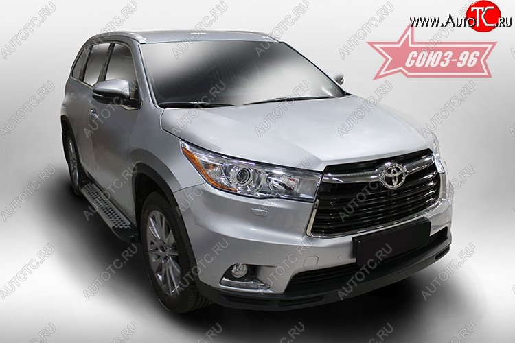 9 089 р. Пороги из алюминиевого профиля Souz-96  Toyota Highlander  XU50 (2013-2017) дорестайлинг  с доставкой в г. Белгород