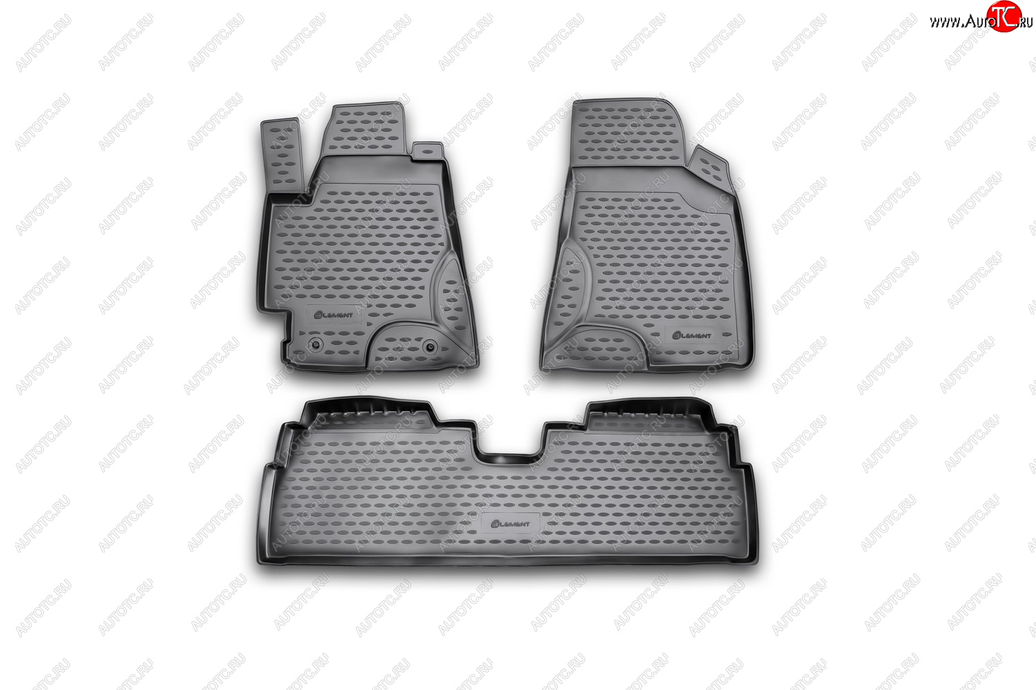 4 299 р. Коврики в салон Element 3 шт. (полиуретан)  Toyota Highlander  XU20 - Kluger  XU20 (Цвет: черный)  с доставкой в г. Белгород