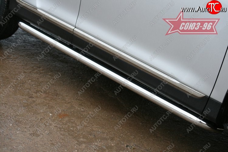 15 929 р. Защита порогов Souz-96 (d60) v1 Toyota Highlander XU40 рестайлинг (2010-2013)  с доставкой в г. Белгород