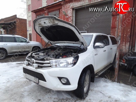2 499 р. Упоры капота Russtal Toyota Hilux AN120 1-ый рестайлинг (2017-2020)  с доставкой в г. Белгород