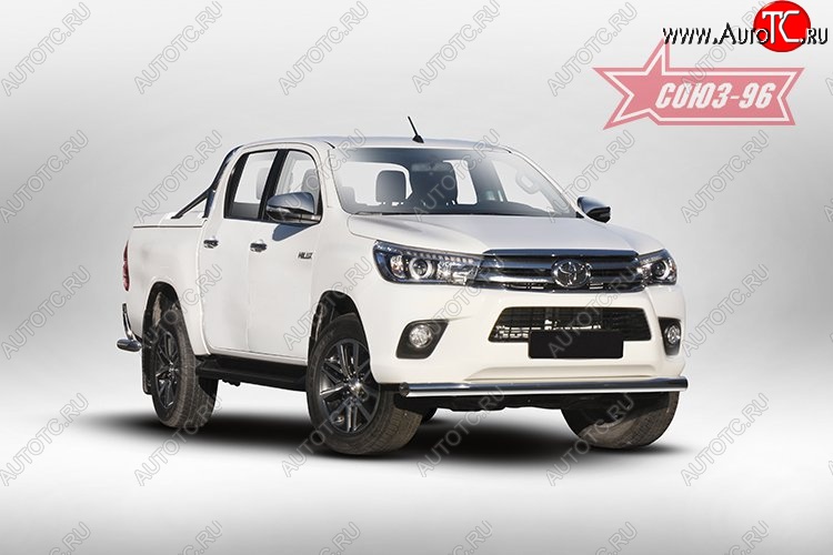 15 974 р. Защита переднего бампера одинарная Souz-96 (d76) Toyota Hilux AN120 дорестайлинг (2016-2020)  с доставкой в г. Белгород