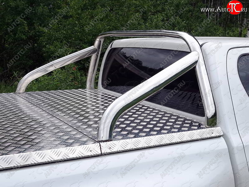 67 999 р. Защита кузова (нержавейка Ø75x42) Toyota Hilux AN120 1-ый рестайлинг (2017-2020) (для крышки)  с доставкой в г. Белгород
