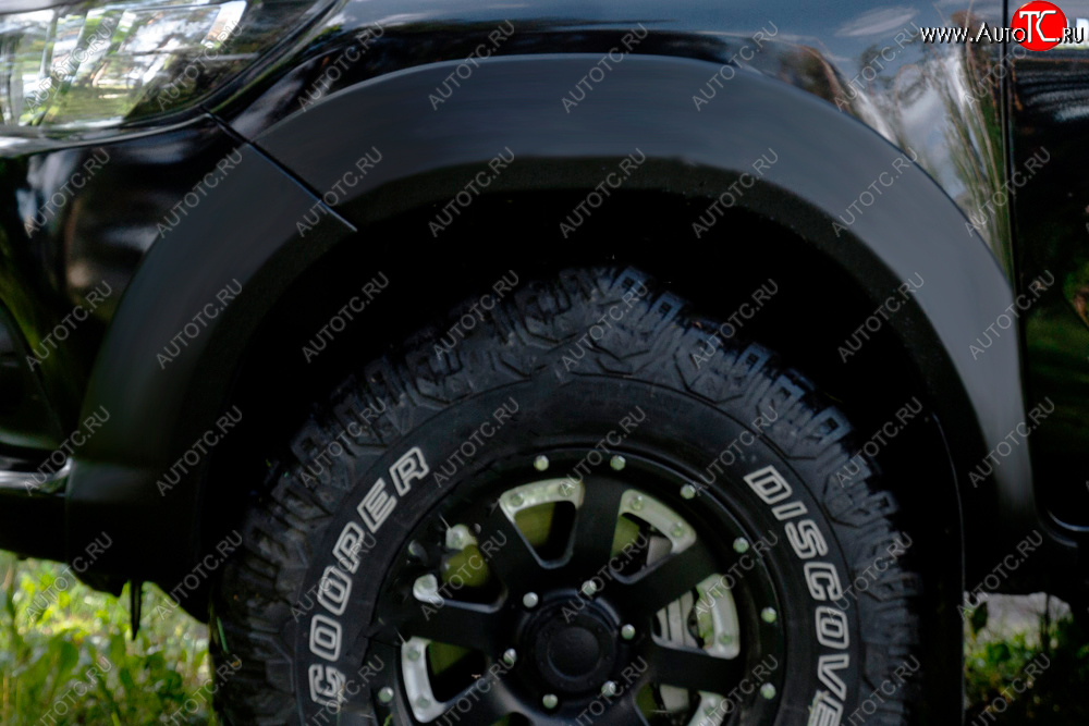 7 999 р. Расширитель арки RA (вылет 25 мм, передний левый) Toyota Hilux AN120 дорестайлинг (2016-2020) (Поверхность глянец под покраску, Неокрашенный)  с доставкой в г. Белгород