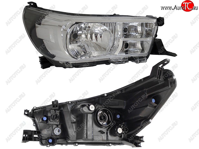 6 949 р. Правая фара SAT Toyota Hilux AN120 дорестайлинг (2016-2020)  с доставкой в г. Белгород