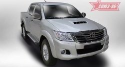 Пороги из алюминиевого профиля Souz-96 Toyota Hilux  AN20,AN30 (2011-2016)  2-ой рестайлинг