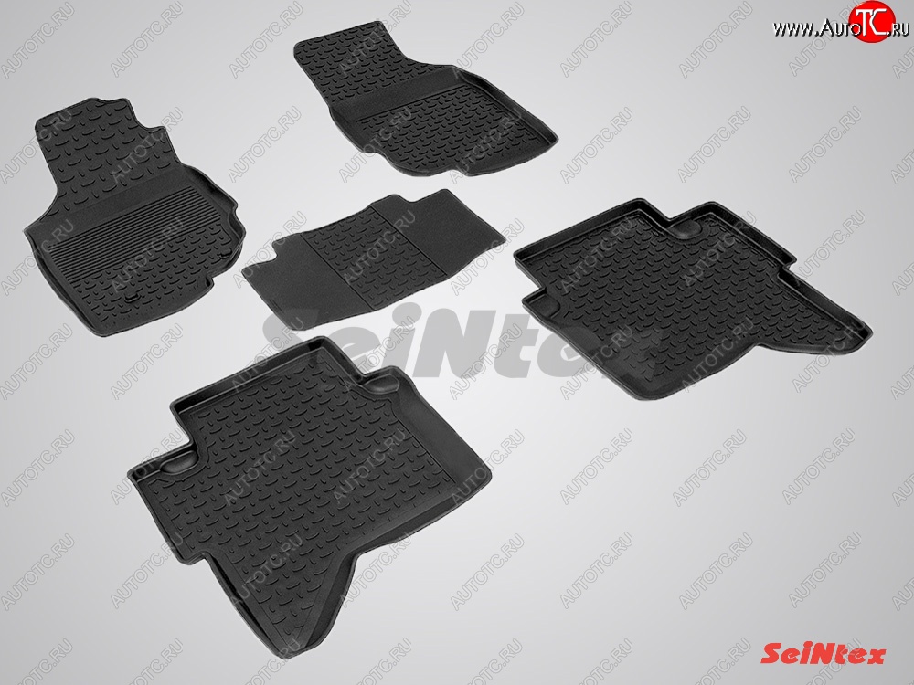 3 199 р. Износостойкие коврики в салон с высоким бортом SeiNtex (резина) Toyota Hilux AN20,AN30  2-ой рестайлинг (2011-2016)  с доставкой в г. Белгород