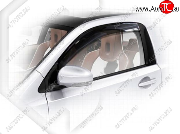 1 999 р. Дефлектора окон CA-Plastic Toyota IQ (2008-2016) (Classic полупрозрачный, Без хром.молдинга)  с доставкой в г. Белгород