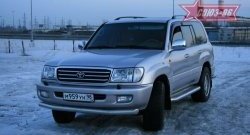 Защита переднего бампера одинарная Souz-96 (d76) Toyota Land Cruiser 10 100 1-ый рестайлинг (2002-2005)