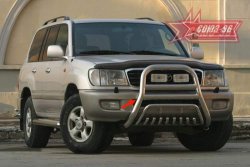 Защита переднего бампера Souz-96 (d76 и 51) Toyota Land Cruiser 10 100 1-ый рестайлинг (2002-2005)