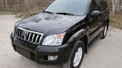 1 409 р. Реснички RA на фары Toyota Land Cruiser Prado J120 (2002-2009) (Неокрашенные)  с доставкой в г. Белгород. Увеличить фотографию 2