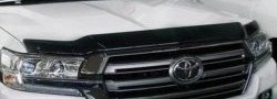 Дефлектор капота NovLine-Autofamily (рестайлинг) Toyota Land Cruiser  200 (2012-2015) 1-ый рестайлинг