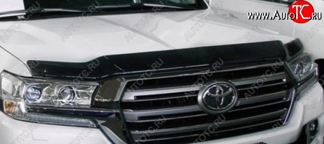 3 379 р. Дефлектор капота NovLine-Autofamily (рестайлинг)  Toyota Land Cruiser  200 (2012-2015) 1-ый рестайлинг  с доставкой в г. Белгород