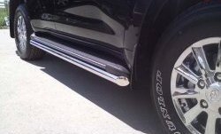 Защита порогов d63 мм Металл Дизайн Toyota Land Cruiser 200 дорестайлинг (2007-2012) (полированная нержавейка)