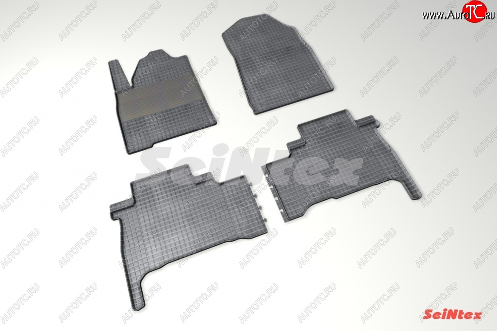 4 099 р. Износостойкие коврики в салон с рисунком Сетка SeiNtex Premium 4 шт. (резина) Toyota Land Cruiser 200 дорестайлинг (2007-2012)  с доставкой в г. Белгород