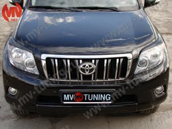 1 599 р. Реснички на фары JAOS Toyota Land Cruiser Prado J150 дорестайлинг (2009-2013) (Неокрашенные)  с доставкой в г. Белгород. Увеличить фотографию 4