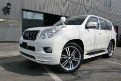 12 799 р. Накладка на передний бампер Mz SPEED Toyota Land Cruiser Prado J150 дорестайлинг (2009-2013) (Неокрашенная)  с доставкой в г. Белгород. Увеличить фотографию 2