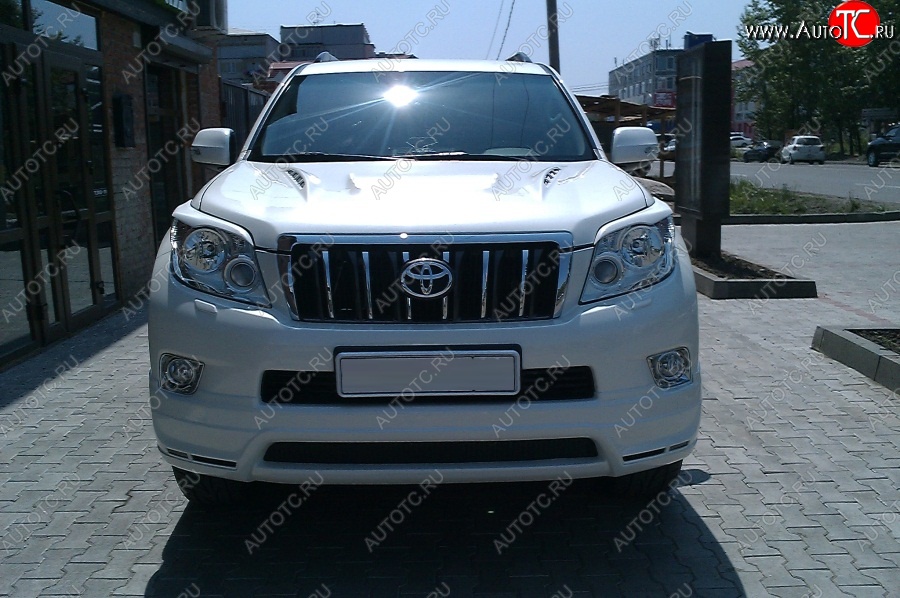 12 799 р. Накладка на передний бампер Mz SPEED Toyota Land Cruiser Prado J150 дорестайлинг (2009-2013) (Неокрашенная)  с доставкой в г. Белгород