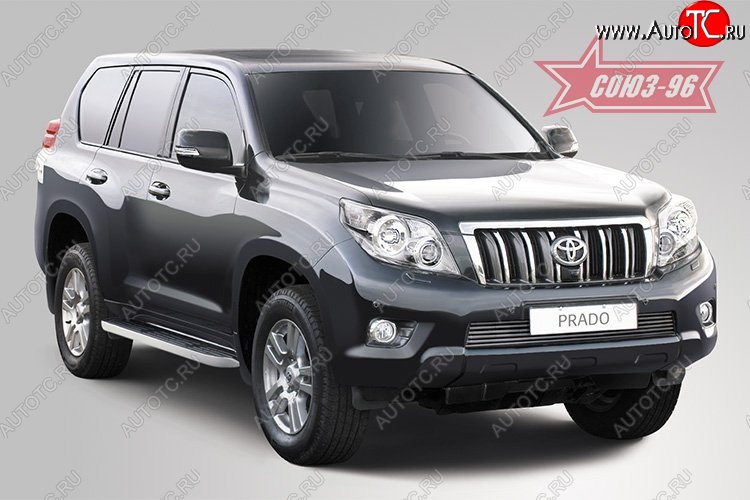7 109 р. Декоративный элемент воздухозаборника Souz-96 (d10)  Toyota Land Cruiser Prado  J150 (2009-2013) дорестайлинг  с доставкой в г. Белгород
