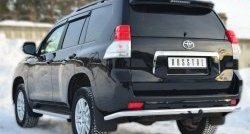 19 599 р. Одинарная защита заднего бампера из трубы диаметром 63 мм SLITKOFF  Toyota Land Cruiser Prado  J150 (2009-2013) дорестайлинг  с доставкой в г. Белгород. Увеличить фотографию 4