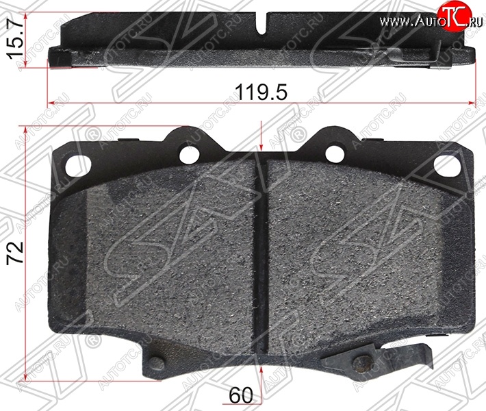 1 049 р. Колодки тормозные передние SAT Toyota Land Cruiser 80 (1989-1997)  с доставкой в г. Белгород