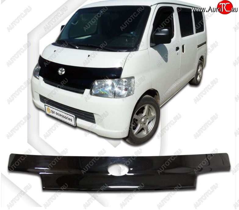 2 399 р. Дефлектор капота CA-Plastiс Toyota LiteAce S400 (2008-2020) (Classic черный, Без надписи)  с доставкой в г. Белгород