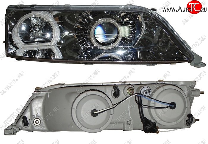 2 699 р. Правая фара SAT (диод/линза) Toyota Mark 2 X100 седан (1996-2000)  с доставкой в г. Белгород