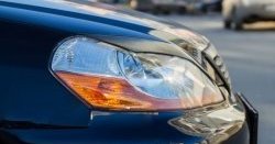 1 269 р. Реснички на фары RA Toyota Mark 2 X110 седан дорестайлинг (2000-2002) (Неокрашенные)  с доставкой в г. Белгород. Увеличить фотографию 2