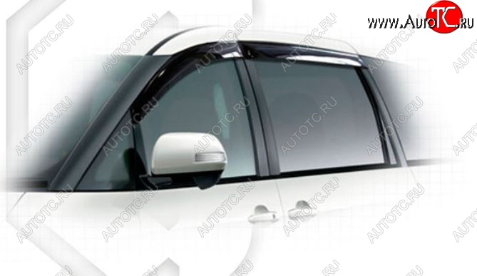 2 199 р. Дефлектора окон CA-Plastic Toyota Previa 3 дорестайлинг (2006-2009) (Classic полупрозрачный, Без хром.молдинга)  с доставкой в г. Белгород